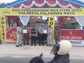 Operasi Ketupat Tahun 2025, Polresta Palangka Raya Atur Arus Lalin di Pos Pam Kecamatan Bukit Batu