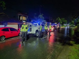 Patroli Gabungan Satlantas Polresta Palangka Raya Antisipasi Balapan Liar Saat Operasi Zebra Telabang 2025